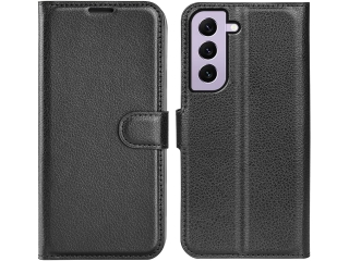 Samsung Galaxy S23+ Lederhülle Portemonnaie Karten Etui schwarz