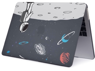 MacBook Air 13 M2 Hard Case Hülle Man on the Moon schwarz matt