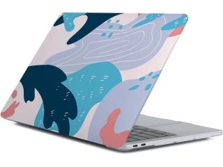 MacBook Air 13 M2 Hard Case Hülle Blue Grooves transparent matt