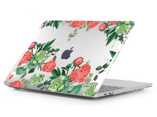 MacBook Air 13 M2 Hard Case Hülle Flower Power clear hochglanz