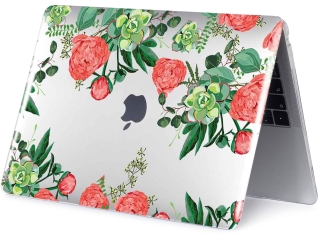 MacBook Air 13 M2 Hard Case Hülle Flower Power clear hochglanz