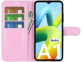 Xiaomi Redmi A1 Lederhülle Portemonnaie Karten Etui rosa
