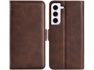 Samsung Galaxy S23+ Leder Hülle Karten Ledertasche mokka