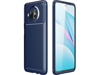 Xiaomi Mi 10T Lite Carbon Design Hülle TPU Case flexibel navy blau