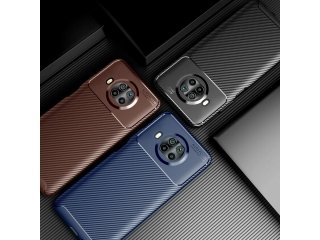 Xiaomi Mi 10T Lite Carbon Design Hülle TPU Case flexibel navy blau