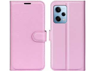 Xiaomi Poco X5 5G Lederhülle Portemonnaie Karten Etui rosa