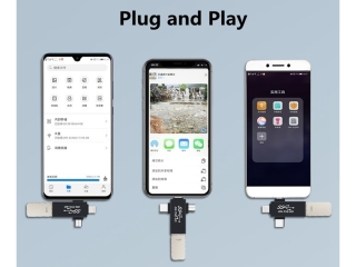 3-in-1 USB 3.0 auf USB-C MicroUSB Lightning OTG Adapter