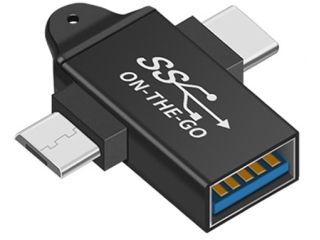 2-in-1 USB 3.0 auf USB-C MicroUSB OTG Adapter
