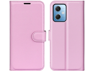 Xiaomi Poco X5 Pro 5G Lederhülle Portemonnaie Karten Etui rosa