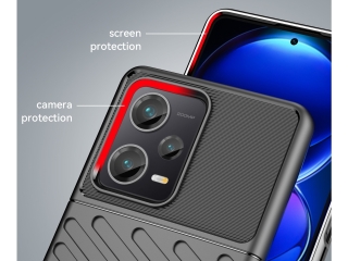 Xiaomi Poco X5 Pro 5G SpaceCase Stripes Impact-Resistant Hülle schwarz