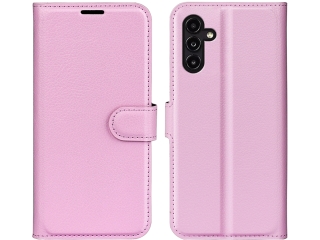Samsung Galaxy A34 5G Lederhülle Portemonnaie Karten Etui rosa