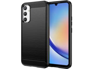 Samsung Galaxy A34 5G Carbon Gummi Hülle TPU Case schwarz