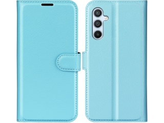Samsung Galaxy A54 5G Lederhülle Portemonnaie Karten Etui hellblau