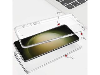 Samsung Galaxy S23 Ultra Touch Case 360 Grad Rundumschutz transparent