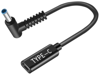 USB-C auf HP Notebook Adapter mit Stecker 4.5x3mm, innen 0.6mm L-Style