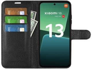 Xiaomi 13 Lederhülle Portemonnaie Karten Etui schwarz