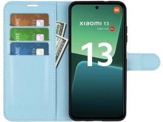Xiaomi 13 Lederhülle Portemonnaie Karten Etui hellblau