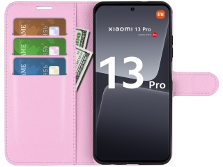 Xiaomi 13 Pro Lederhülle Portemonnaie Karten Etui rosa
