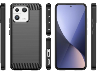 Xiaomi 13 Carbon Gummi Hülle TPU Case schwarz