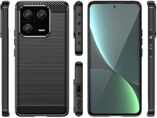 Xiaomi 13 Pro Carbon Gummi Hülle TPU Case schwarz