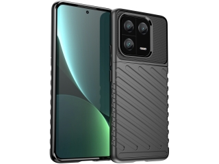 Xiaomi 13 Pro SpaceCase Stripes Impact-Resistant Hülle schwarz