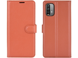 Xiaomi Redmi 9T Lederhülle Portemonnaie Karten Etui braun