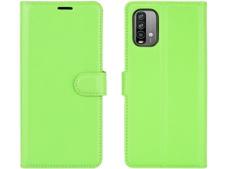 Xiaomi Redmi 9T Lederhülle Portemonnaie Karten Etui hellgrün