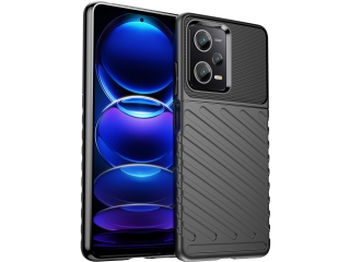 Xiaomi Redmi Note 12 Pro 5G SpaceCase Stripes Impact-Resistant Hülle schwarz