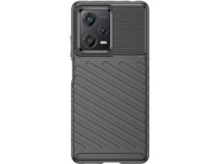 Xiaomi Redmi Note 12 Pro+ 5G SpaceCase Stripes Impact-Resistant Hülle schwarz