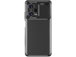 Xiaomi Redmi Note 12 Pro+ 5G Carbon Design Hülle TPU Case flexibel schwarz