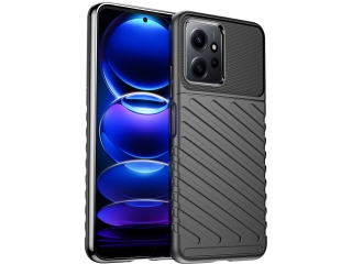 Xiaomi Redmi Note 12 4G SpaceCase Stripes Impact-Resistant Hülle schwarz