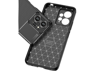 Xiaomi Redmi Note 12 4G Carbon Design Hülle TPU Case flexibel schwarz