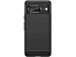 Google Pixel 8 Carbon Gummi Hülle TPU Case schwarz