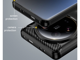 Xiaomi 13 Ultra Carbon Gummi Hülle TPU Case schwarz
