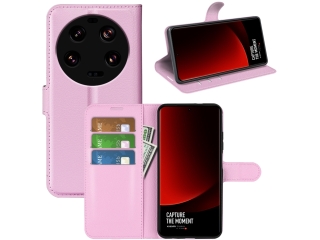 Xiaomi 13 Ultra Lederhülle Portemonnaie Karten Etui rosa