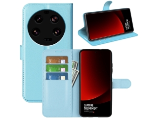 Xiaomi 13 Ultra Lederhülle Portemonnaie Karten Etui hellblau