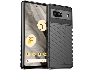 Google Pixel 7a SpaceCase Stripes Impact-Resistant Hülle schwarz