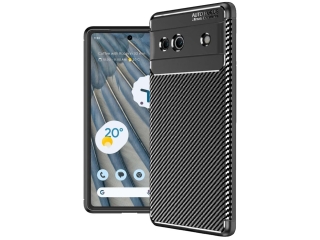 Google Pixel 7a Carbon Design Hülle TPU Case flexibel schwarz