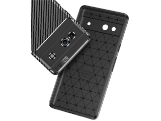 Google Pixel 7a Carbon Design Hülle TPU Case flexibel schwarz
