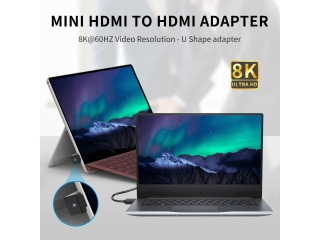 Mini HDMI auf HDMI 180 Grad Winkel U-Form nach oben Adapter