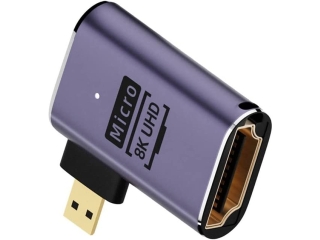 Micro HDMI auf HDMI 90 Grad Winkel links Adapter