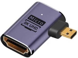 Micro HDMI auf HDMI 90 Grad Winkel rechts Adapter