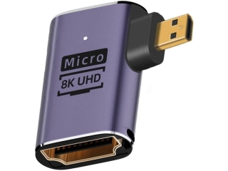 Micro HDMI auf HDMI 90 Grad Winkel rechts Adapter