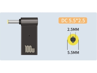 USB-C Notebook 90-Grad Netzteil Adapter DC Barrel 5.5 x 2.5mm