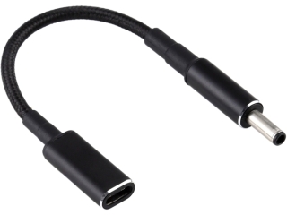 USB-C Dell Notebook PD 100W Ladekabel 10cm (4.5 x 3mm innen 0.6mm)