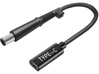 USB-C auf HP Notebook Adapter mit Stecker 7.4 x 5mm, innen 0.6mm