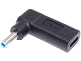 USB-C HP 4.5 x 3mm Notebook 90-Grad Netzteil Adapter 65W 19.5V