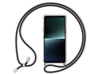 Sony Xperia 1 V Handykette Necklace Hülle Gummi transparent