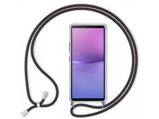 Sony Xperia 10 V Handykette Necklace Hülle Gummi transparent