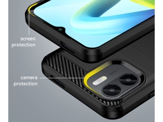 Xiaomi Redmi A2 Carbon Gummi Hülle TPU Case schwarz